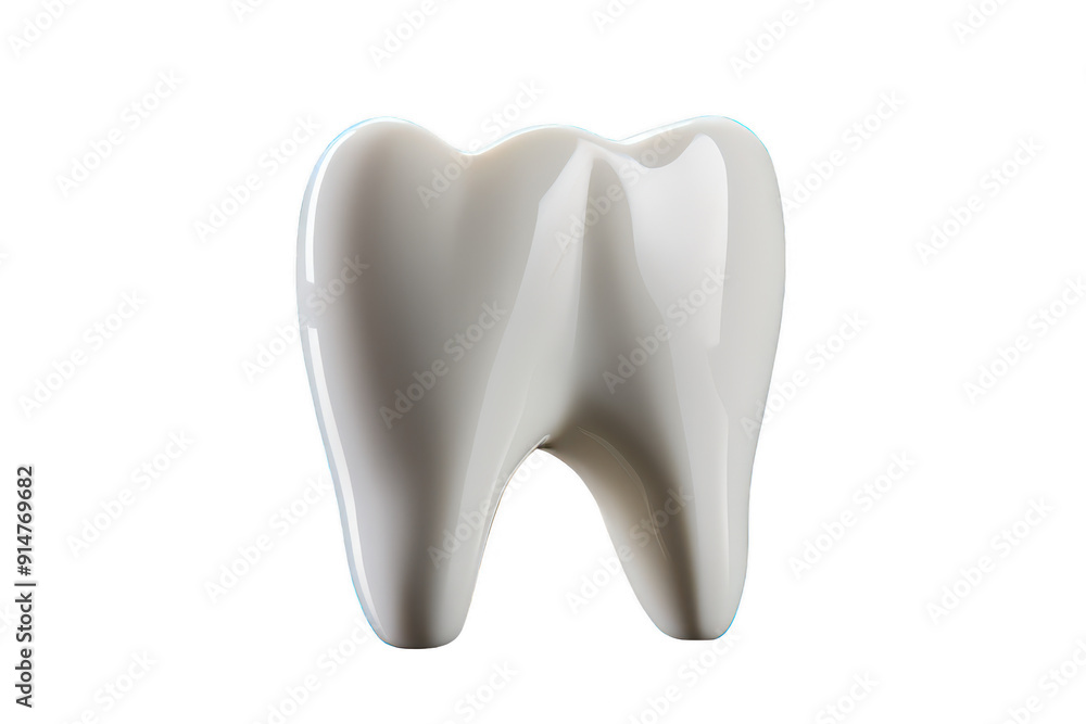 A white tooth is shown in a close up A white tooth is shown in a close up