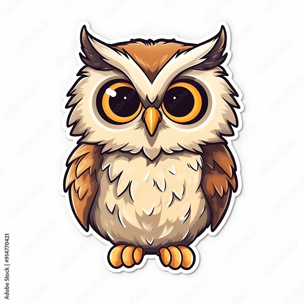Fototapeta premium Cartoon Owl Illustration