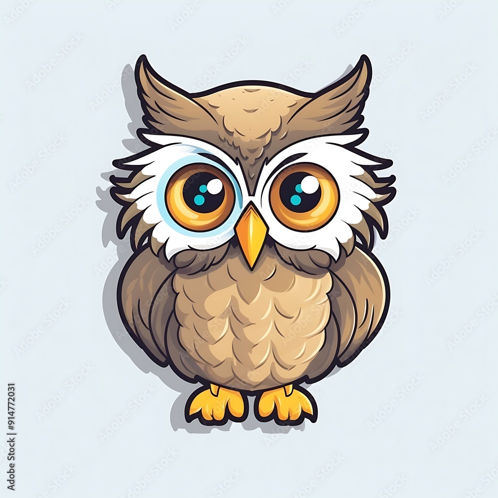 Cartoon Owl With Big Eyes Cartoon Owl With Big Eyes