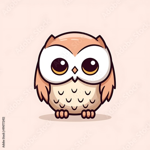 Cute Cartoon Owl Illustration