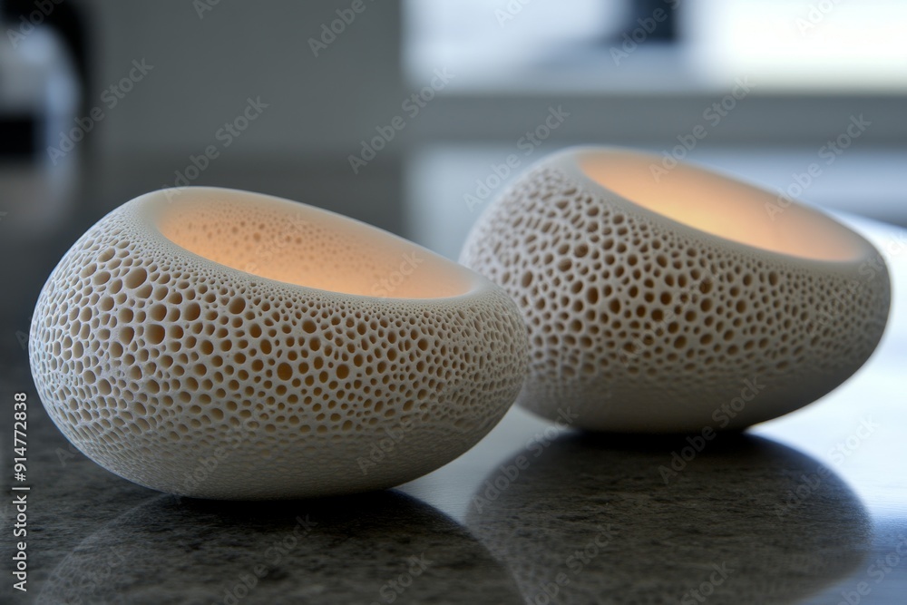 Contemporary ceramic vases with unique textures on a smooth surface showcasing modern craftsmanship Contemporary ceramic vases with unique textures on a smooth surface showcasing modern craftsmanship