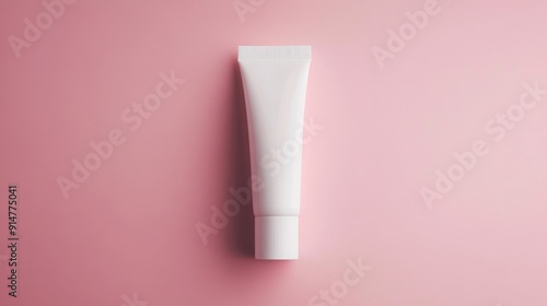 Wallpaper Mural White cosmetic tube on a pink background Torontodigital.ca