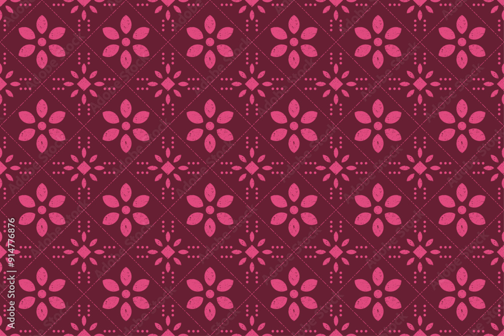 Pink Flowers Seamless Pattern Pink Flowers Seamless Pattern