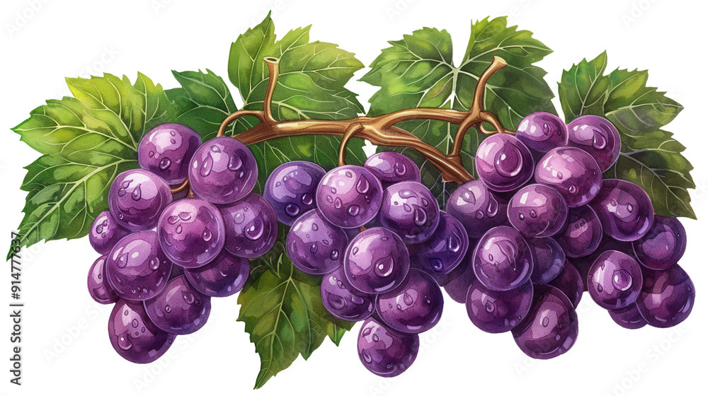 Fototapeta premium grape purple transparent, cut out