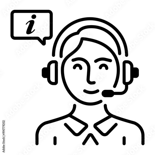 An outline style icon of info provider 