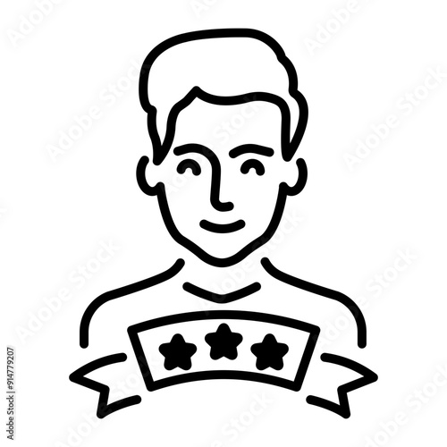 Customer reviews icon in linear style 