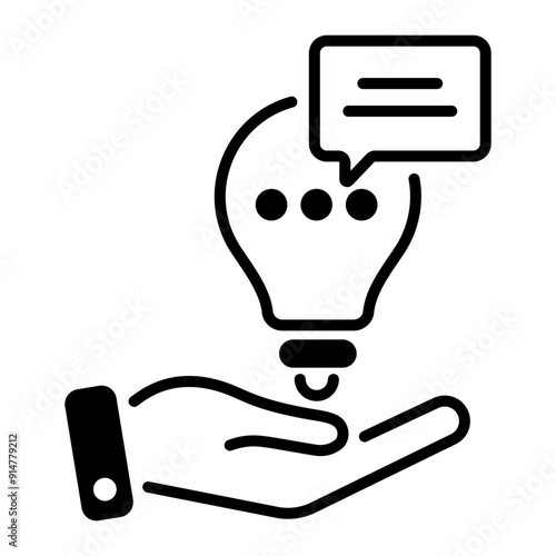 Advice icon in outline style 