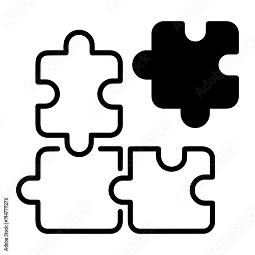 Solution icon in glyph style 