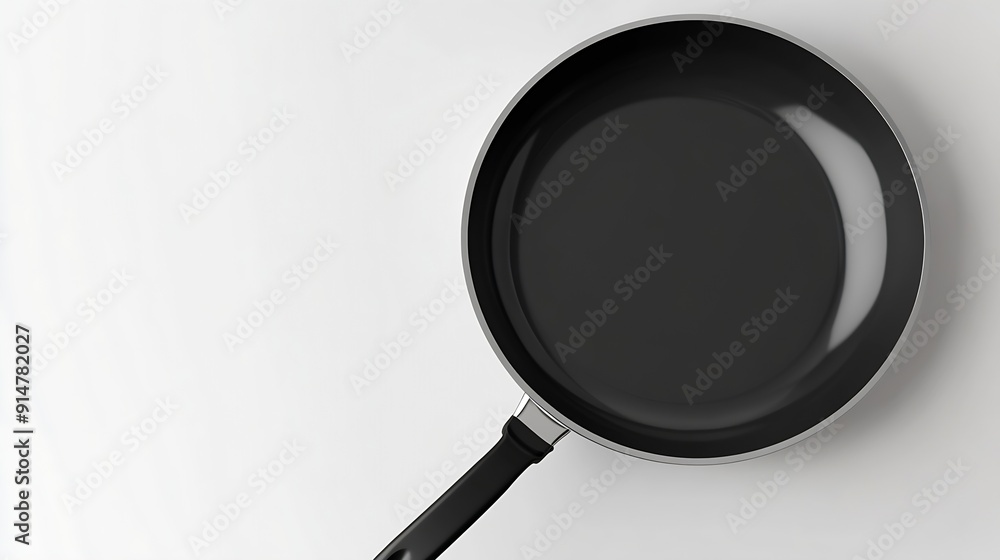 New frying pan isolated on a white background : Generative AI New frying pan isolated on a white background : Generative AI