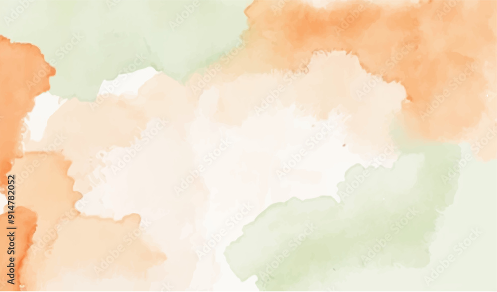 Fototapeta premium Tri watercolor background, 15 August, republic day, independence day, Indian, background vector design 
