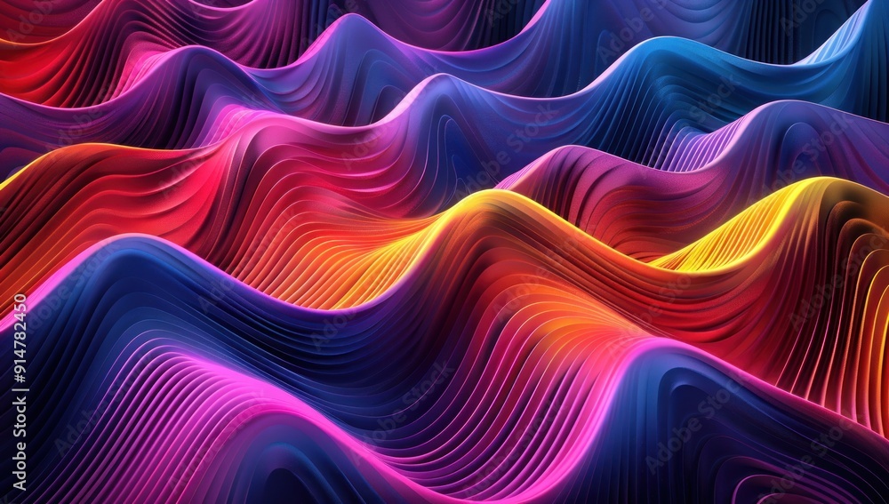 Abstract Wavy Design in Vibrant Colors Abstract Wavy Design in Vibrant Colors