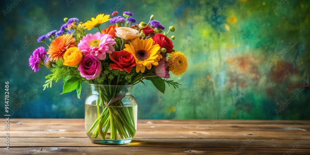A beautiful bouquet of colorful flowers in a glass vase, gift, celebration, nature, arrangement, floral, vibrant, fresh A beautiful bouquet of colorful flowers in a glass vase, gift, celebration, nature, arrangement, floral, vibrant, fresh