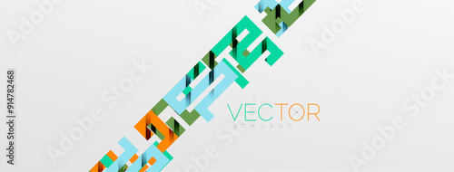 Color bend lines with shadow texture effect. Vector Illustration For Wallpaper, Banner, Background, Card, Book Illustration, landing page