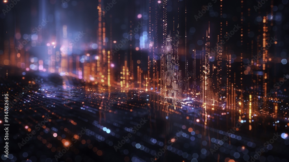 Abstract Cityscape at Night Abstract Cityscape at Night