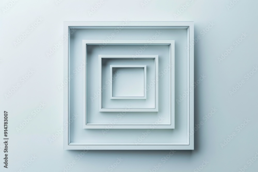 Symmetrical composition of two concentric squares forming a frame Symmetrical composition of two concentric squares forming a frame