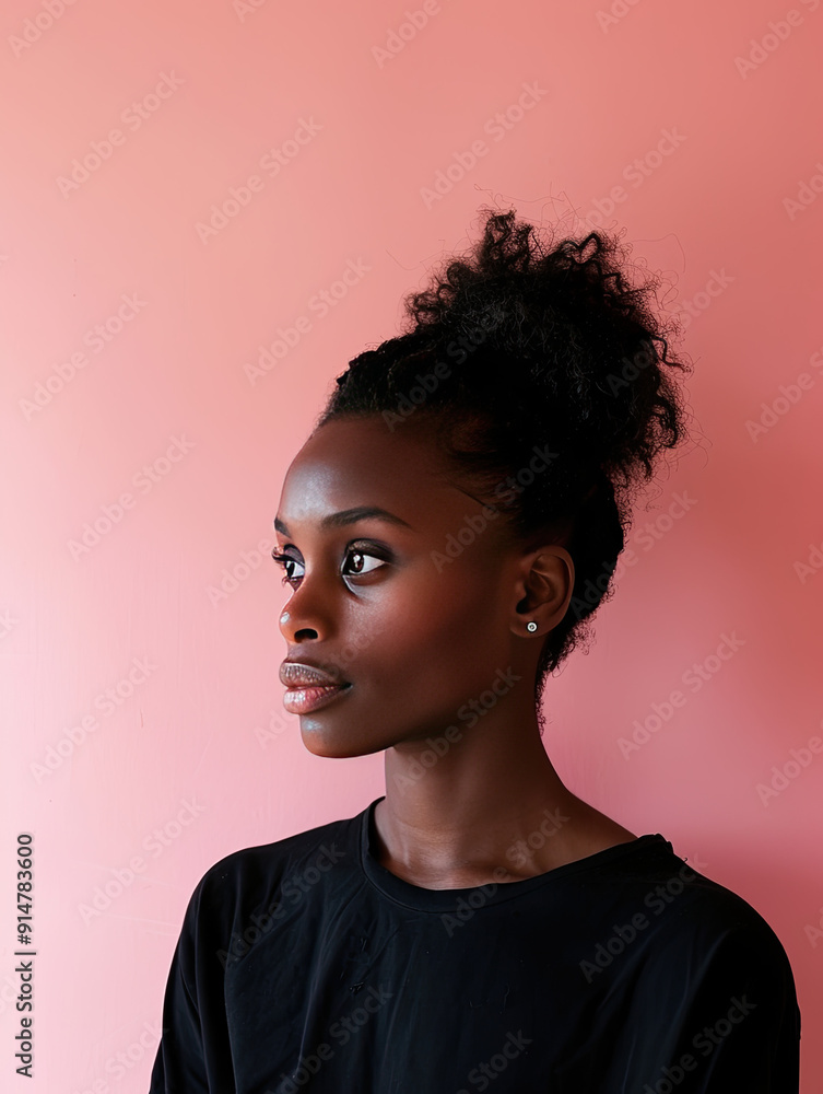 Woman with a Serene and Composed Demeanor
