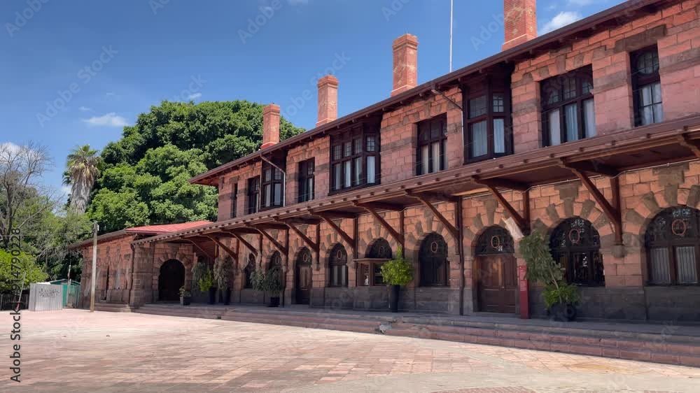 Queretaro old station downtown, architecture of the revolution, tourist point of interest for vacations Queretaro old station downtown, architecture of the revolution, tourist point of interest for vacations