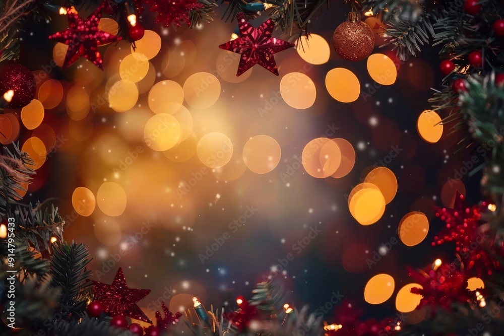 christmas background bokeh frame christmas background bokeh frame