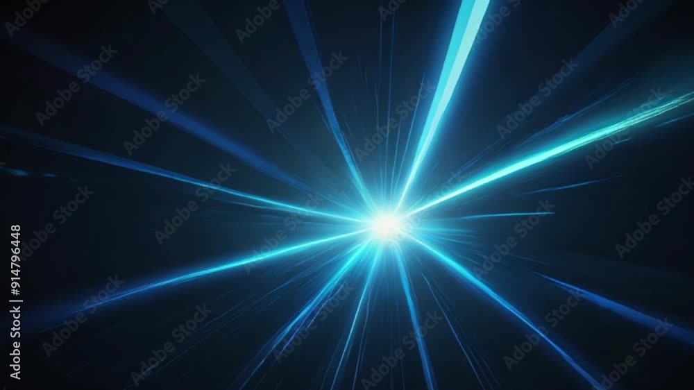 Blue glow light rays with time warp on rotate and zoom in effect background. Blue glow light rays with time warp on rotate and zoom in effect background.