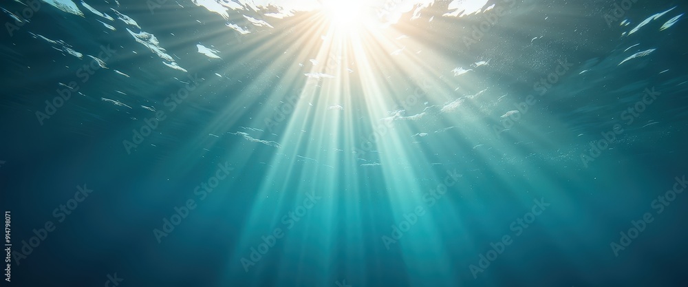 Fototapeta premium Underwater Sunlight Rays.