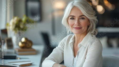 Senior American Businesswoman Engaging with Clients in a Luxurious, Well-Lit Office Free Download Senior American Businesswoman Engaging with Clients in a Luxurious, Well-Lit Office - GFXLoad