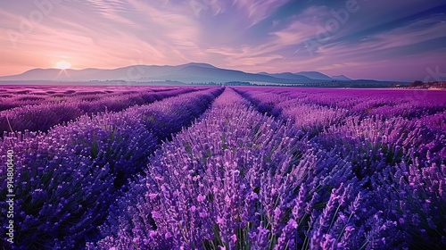 Lavender field in region