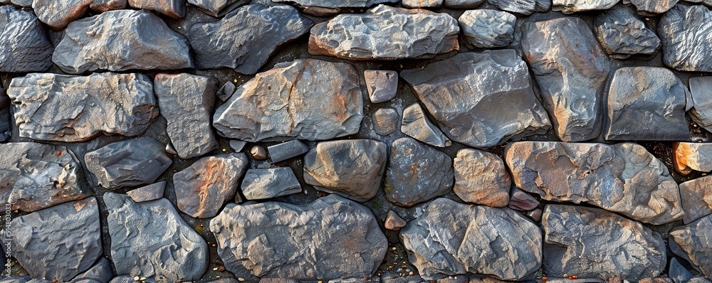 A Close-Up of a Rough Stone Wall A Close-Up of a Rough Stone Wall