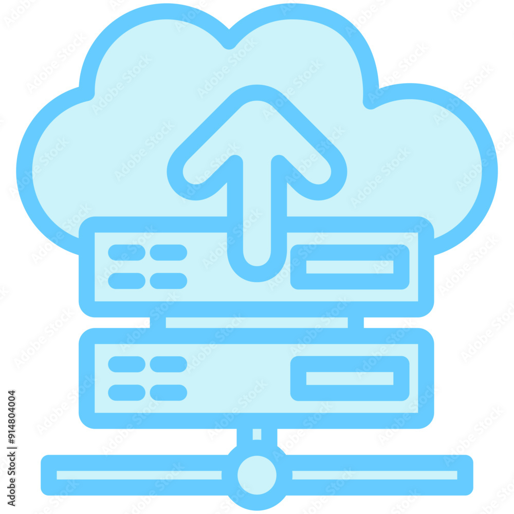 Cloud dual tone blue color icon, relate to education theme use for modern concept, UI or UX kit, web and app development Cloud dual tone blue color icon, relate to education theme use for modern concept, UI or UX kit, web and app development