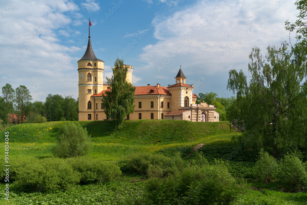 View of the Castle of the Russian Emperor Paul I-Marienthal (BIP fortress) on a sunny summer day, Pavlovsk, Saint Petersburg, Russia View of the Castle of the Russian Emperor Paul I-Marienthal (BIP fortress) on a sunny summer day, Pavlovsk, Saint Petersburg, Russia