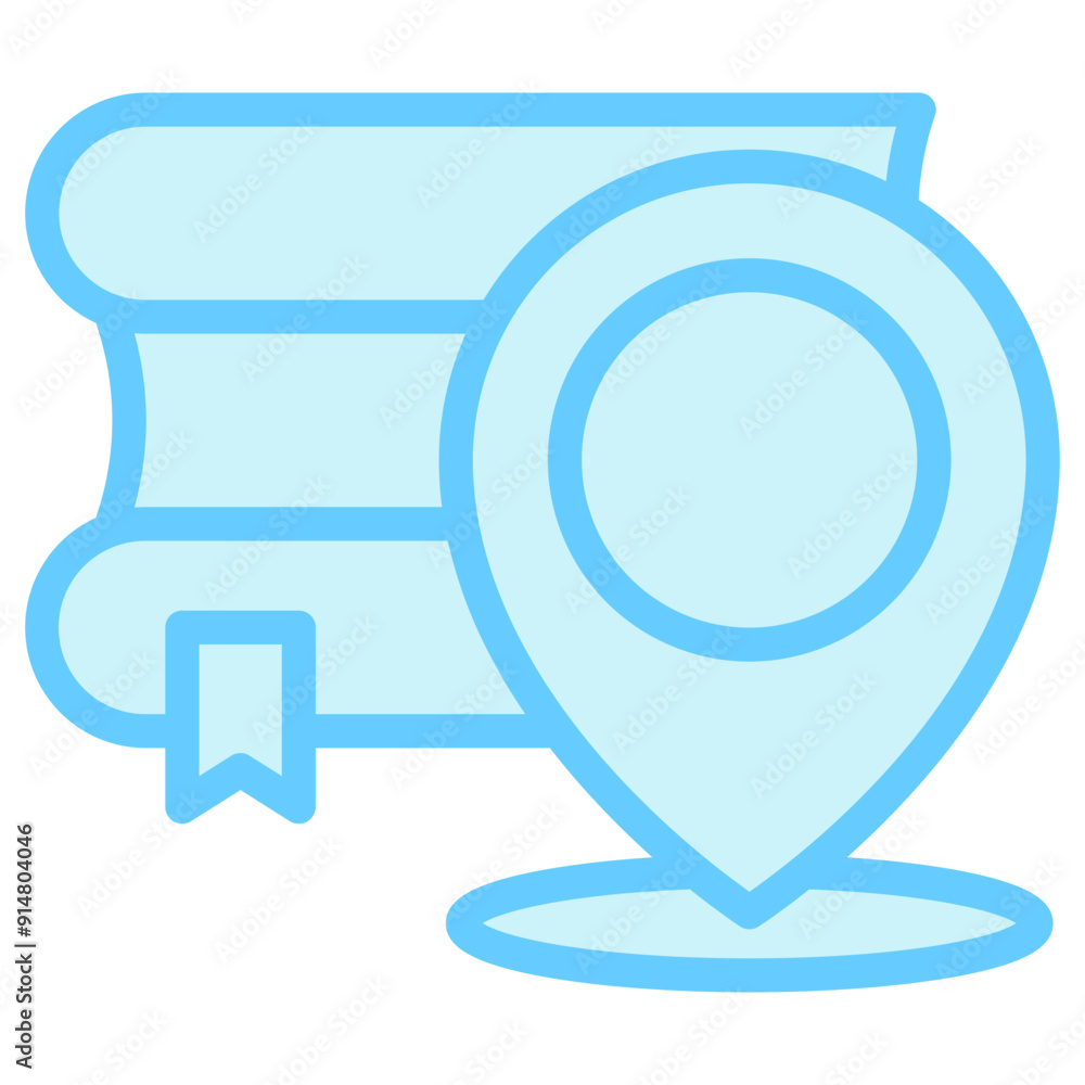 Map Pin dual tone blue color icon, relate to education theme use for modern concept, UI or UX kit, web and app development Map Pin dual tone blue color icon, relate to education theme use for modern concept, UI or UX kit, web and app development