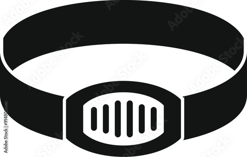 Headlamp flashlight is providing illumination in a dark area, perfect for spelunking and exploring caves
