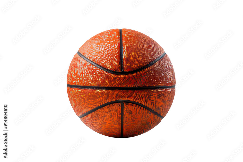 Fototapeta premium A basketball is shown in a close up on a white background