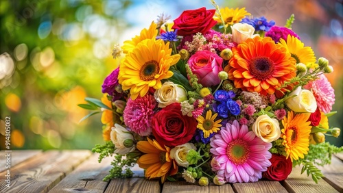 Beautiful bouquet of colorful flowers , flowers, arrangement, botanical, gift, celebration, nature, flora, petals, vibrant