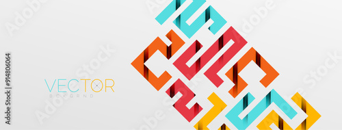 Color bend lines with shadow texture effect. Vector Illustration For Wallpaper, Banner, Background, Card, Book Illustration, landing page