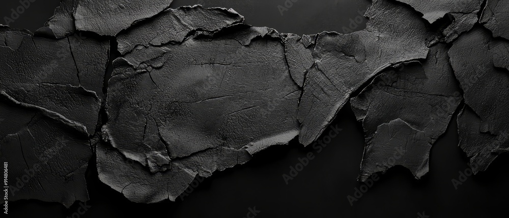 overlay of torn material, on black background, Generative AI overlay of torn material, on black background, Generative AI