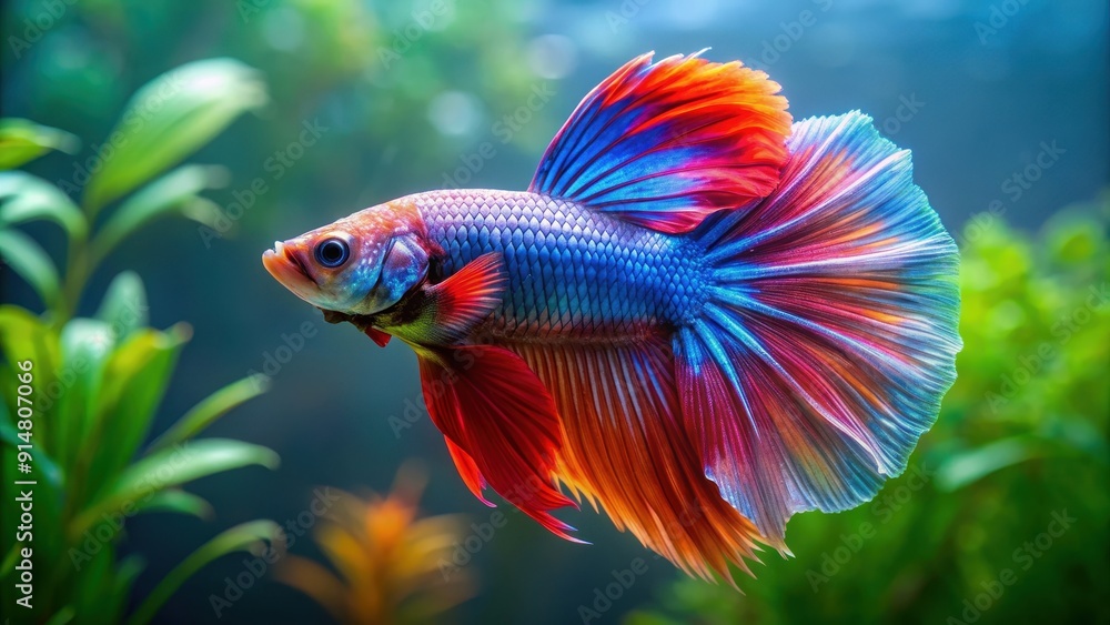 Colorful Siamese fighting fish in a freshwater aquarium, betta splendens, fish, underwater, vivid, vibrant, aquatic, pet, animal Colorful Siamese fighting fish in a freshwater aquarium, betta splendens, fish, underwater, vivid, vibrant, aquatic, pet, animal