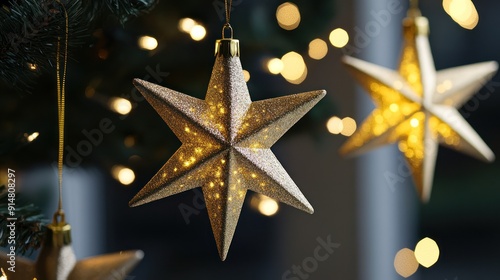 golden christmas star