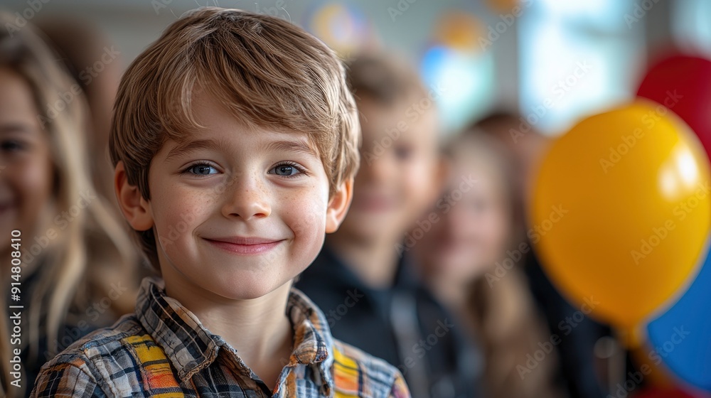Group Of Kids At A Party Event, Festive Celebration Group Of Kids At A Party Event, Festive Celebration