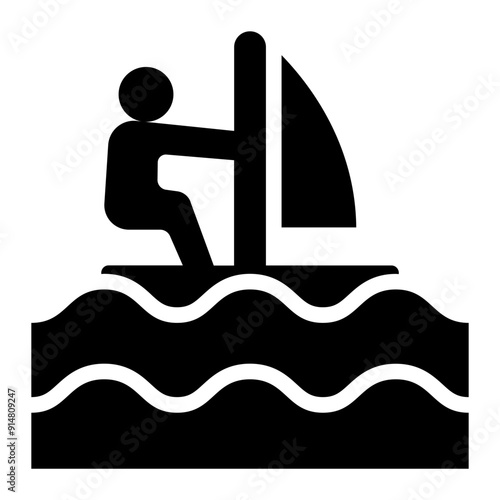 Icon of windsurfing, a popular aquatic sport.
