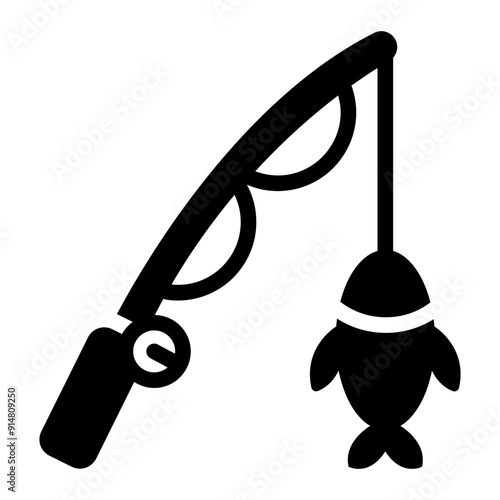 Fishing rod icon representing the sport of fishing.
