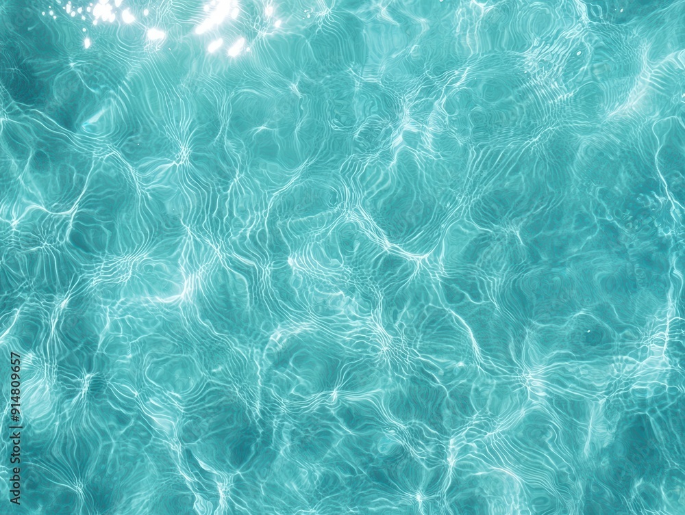 Obraz premium Serene turquoise water surface with ripples
