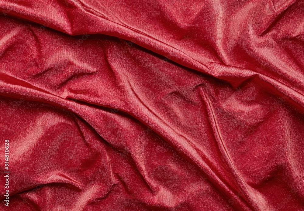 Vibrant red silk fabric texture background Vibrant red silk fabric texture background