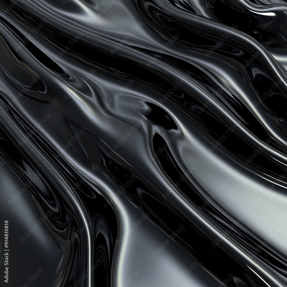 Obraz premium Flowing black and gray abstract background