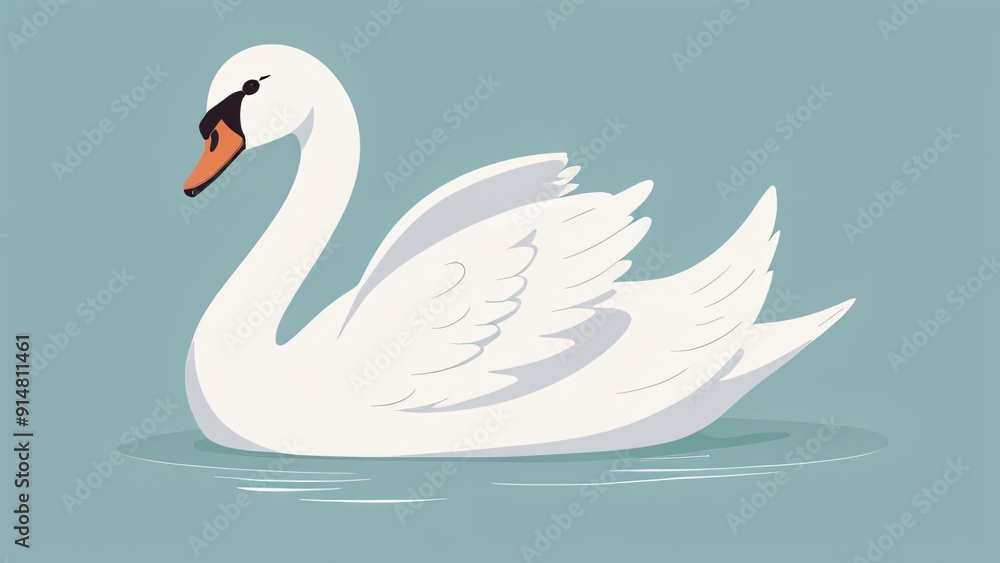illustration of beauty gracefull swan illustration of beauty gracefull swan