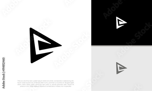 Free Download Initials E logo design. Initial Letter Logo. Innovative high tech logo template.	 - GFXLoad