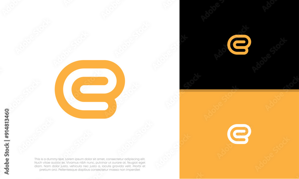 Initials E logo design. Initial Letter Logo. Innovative high tech logo template. Initials E logo design. Initial Letter Logo. Innovative high tech logo template.
