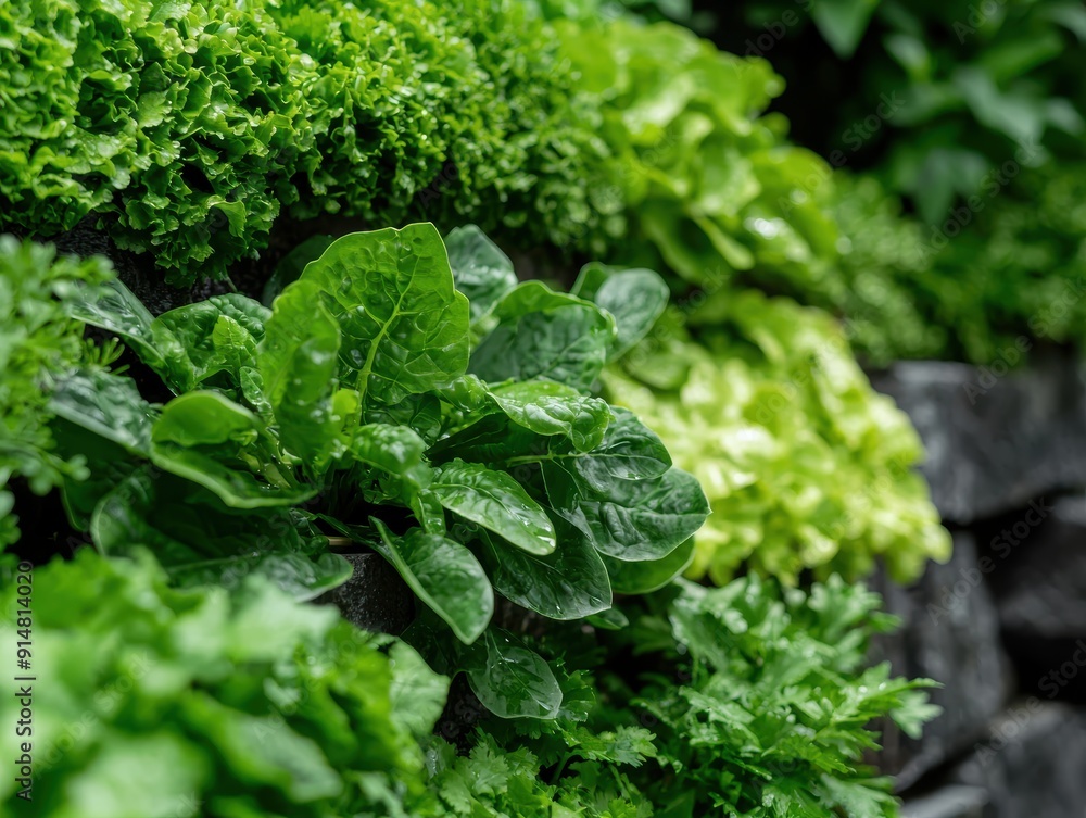 fresh green leafy vegetables in garden fresh green leafy vegetables in garden