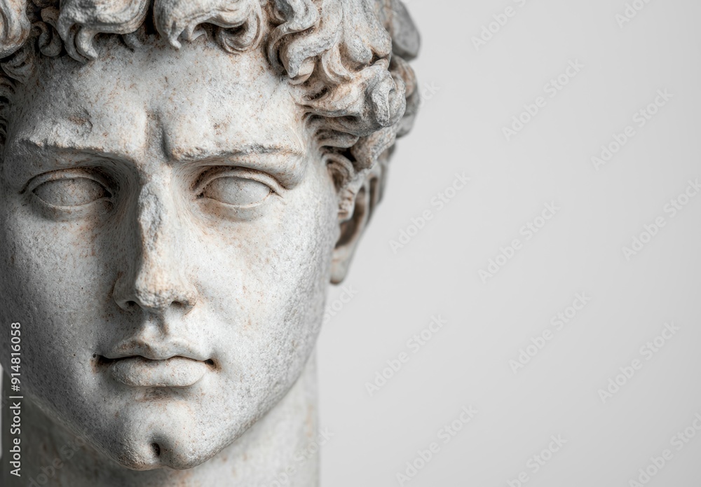 close-up of a classical marble sculpture close-up of a classical marble sculpture