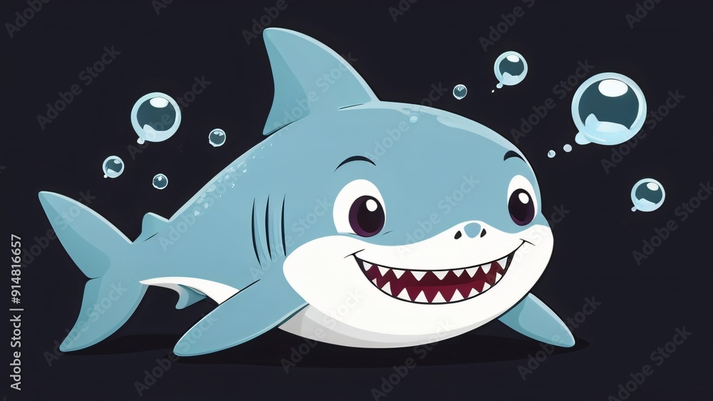 cute little shark cartoon illustration cute little shark cartoon illustration