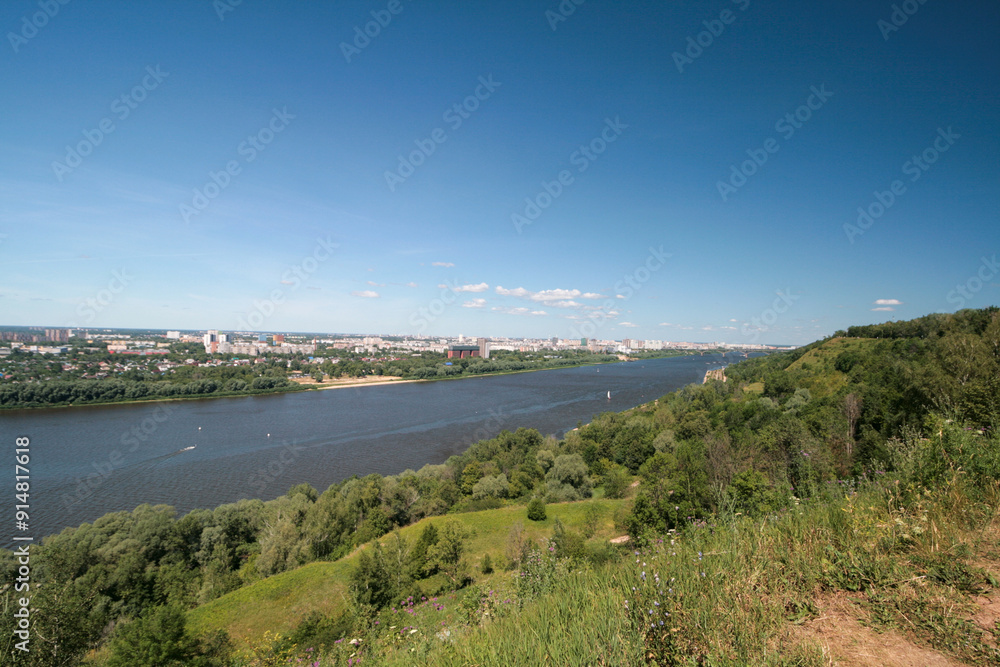 View of the Volga River, Nizhny Novgorod. View of the Volga River, Nizhny Novgorod.